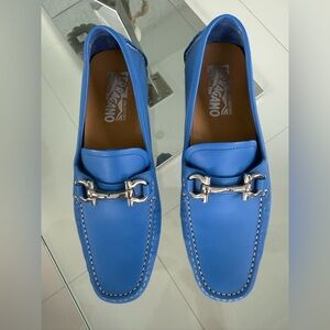 Salvatore Ferragamo Blue Leather Shoes